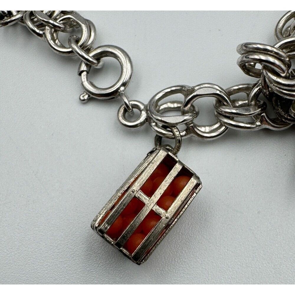 Vintage Sterling Silver Charm Bracelet States Operator Service Award Estate Find - Picture 13 of 16